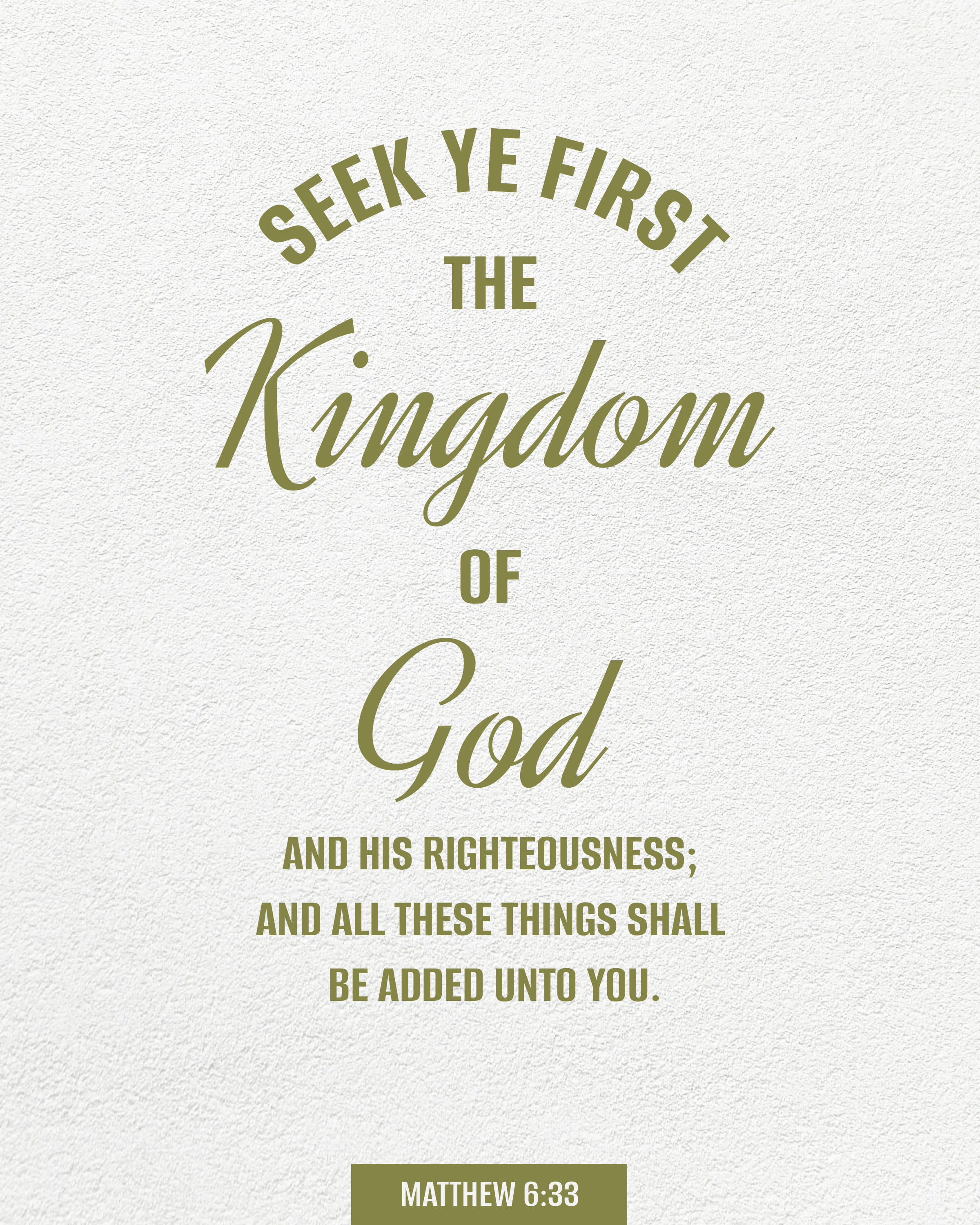 Matthew 6:33