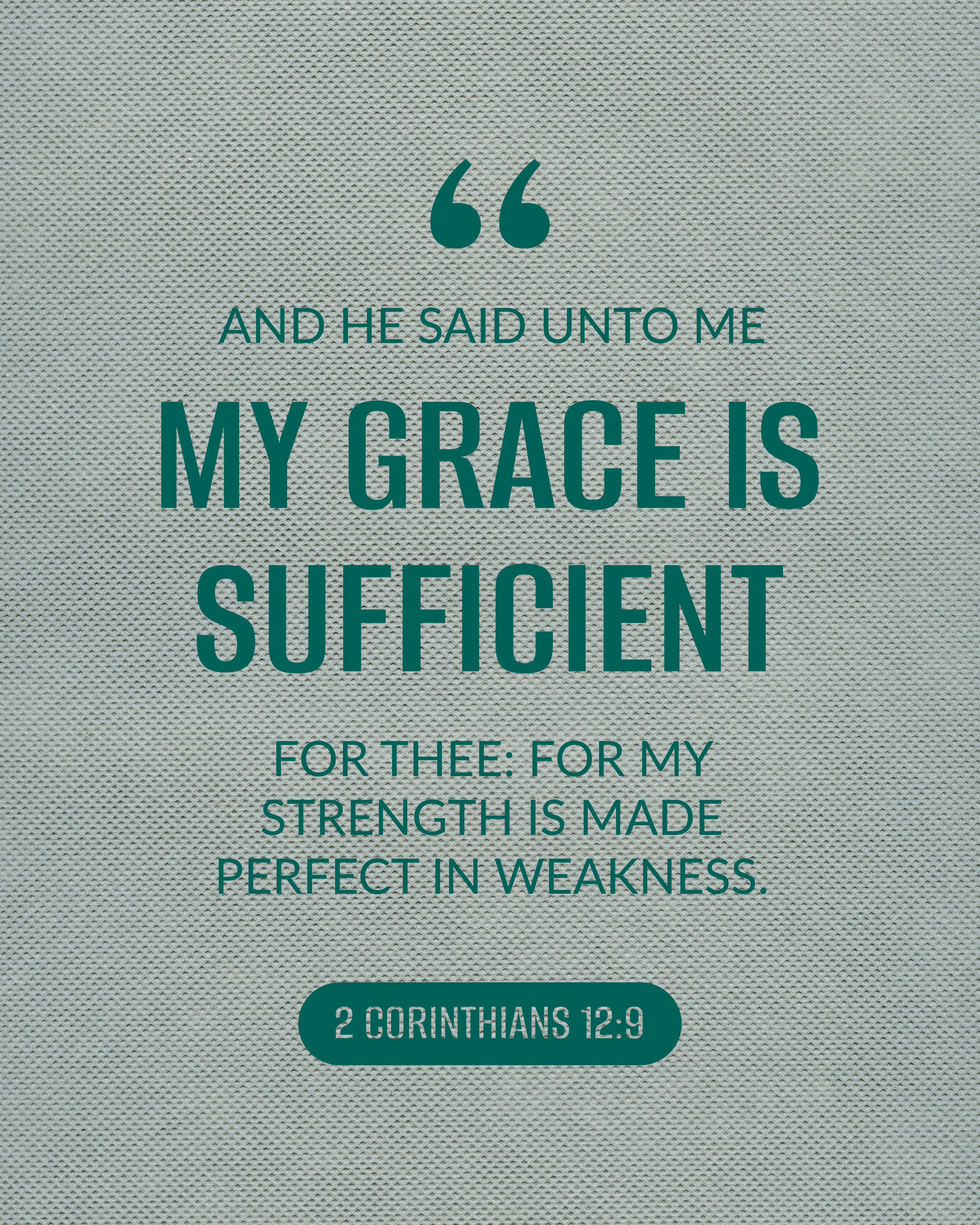2 Corinthians 12:9